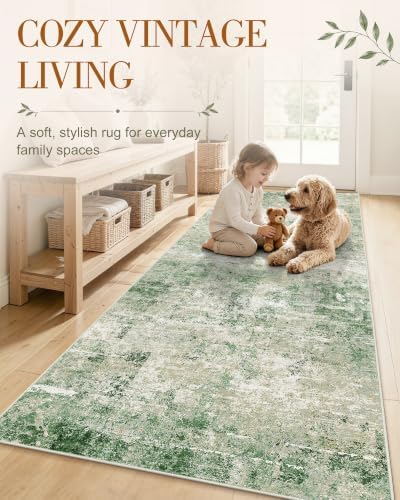 OLANLY 3x5 Washable Accent Rug, Soft Non Slip Carpet for Entryway Bedside