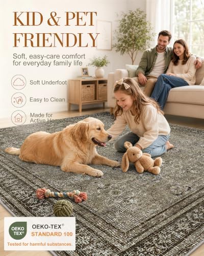 OLANLY 2x5 Washable Runner Rug, Soft Non Slip Carpet for Hallway Kitchen