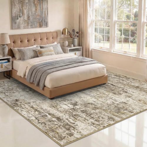 8x10 Area Rugs Washable Abstract Rug for Living Room Bedroom