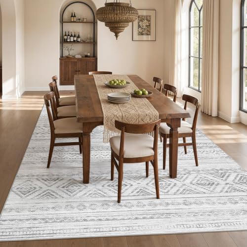 cotiled Boho 7x9 Area Rug for Living Room: Large Moroccan Washable Rug