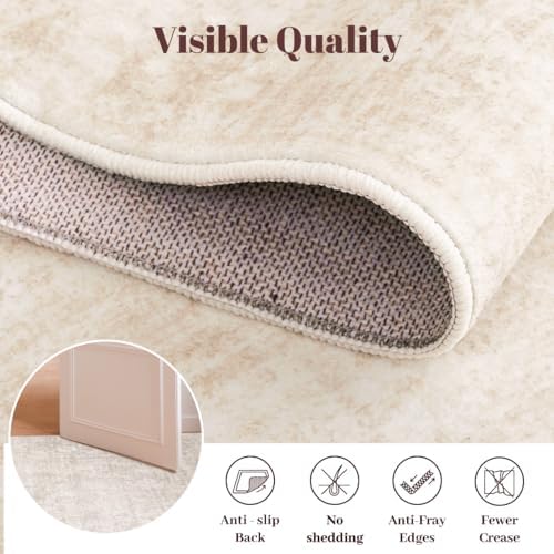 Homemate Washable Rug 4x6 Area Rugs - Vintage Rugs for Living Room