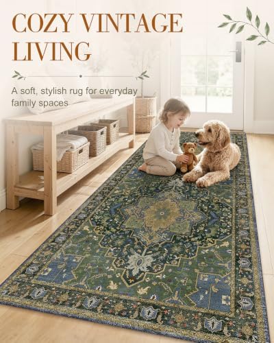 OLANLY 2x8 Washable Runner Rug, Soft Non Slip Carpet for Hallway Kitchen