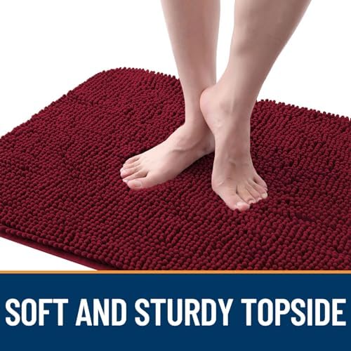 OLANLY Dog Door Mat for Muddy Paws 70x35, Super Absorbent Chenille Mud Mat