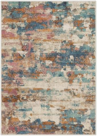 BEIMO 5x7 Area Rugs for Bedroom, Blue Terracotta Washable Abstract Rug