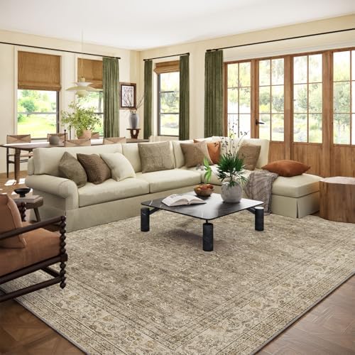 Area Rugs 9x12 Living Room: Washable Bedroom Rug Non Slip Large Boho Carpet