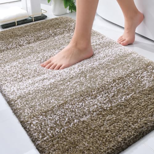 OLANLY Bathroom Rugs Mat 34x21, Extra Soft Absorbent Microfiber Bath Rugs