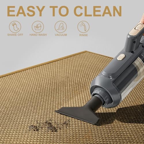 LEKEEPGO Door Mat 17"x29", Non Slip Washable Indoor Door Mat, Light Brown