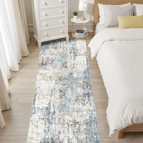 LOONGRUG Runner Rug 3x10 Washable Non-Slip Kitchen Neutral Modern Rug