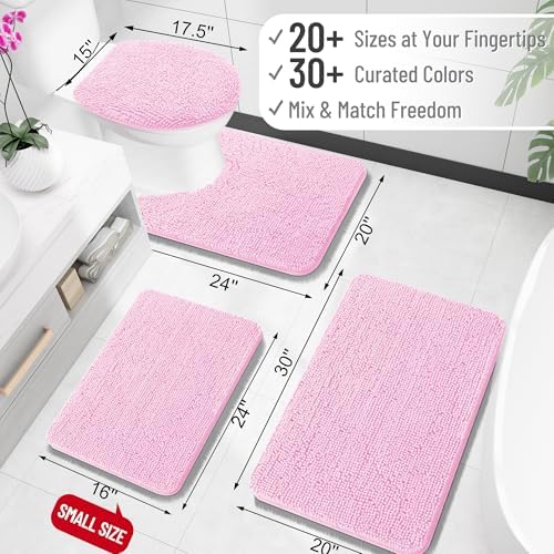 OLANLY Large Bathroom Rugs 59x35, Extra Soft Absorbent Chenille Bath Rugs