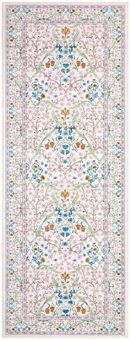 GarveeHome 2x6 Runner Rugs, Washable Rug for Hallway Pink Non Slip, Ultra-Thin Boho Soft Kitchen Runner Rug Botanical Carpet for Entryway, Laundry Room, Bedroom