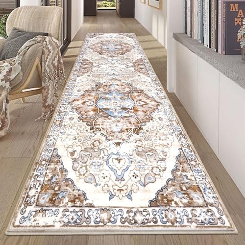 HEBE Hallway Runner Rug 2'8''x8', Washable Non Slip Kitchen Rug Runner