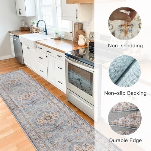 Washable Hallway Runner Rug 2x10: Non Slip Runner Rugs with Rubber Backing
