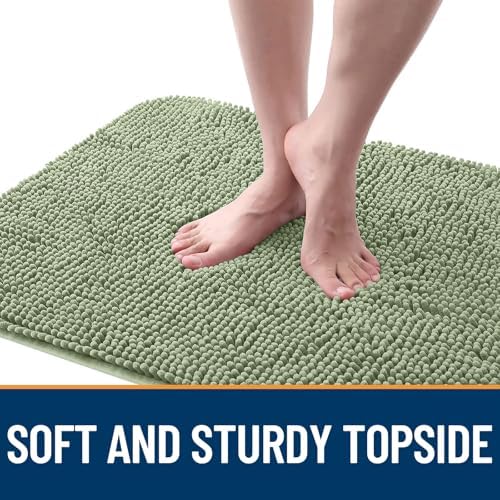 OLANLY Dog Door Mat for Muddy Paws 34x21, Super Absorbent Chenille Mud Mat