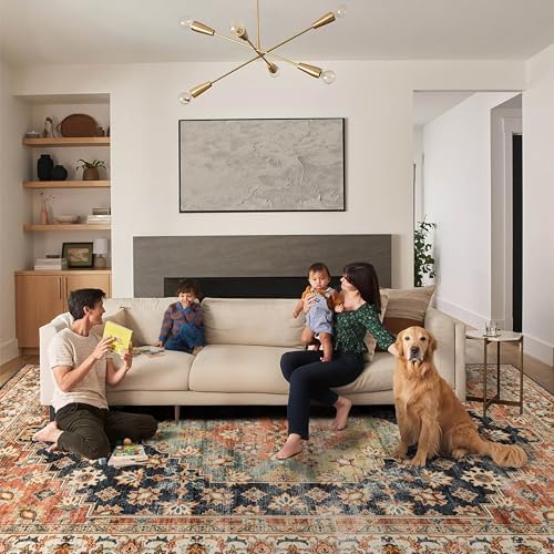 Ruaruarug Washable Area Rug 6×9 for Living Room, Ultra Soft, Maroon