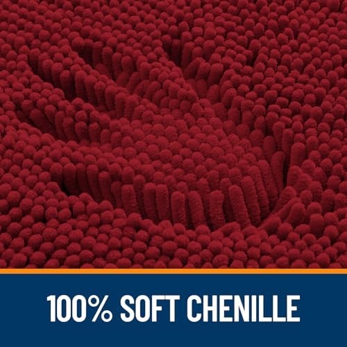 OLANLY Small Bathroom Rugs 30x18, Extra Soft Absorbent Chenille Bath Rugs