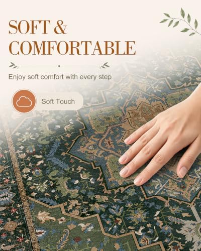 OLANLY 2x8 Washable Runner Rug, Soft Non Slip Carpet for Hallway Kitchen