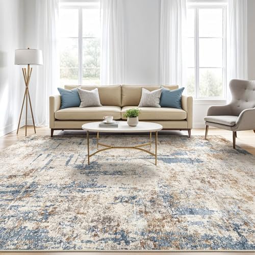 LOONGRUG 8x10 Area Rugs Washable Large Neutral Modern Living Room Rug