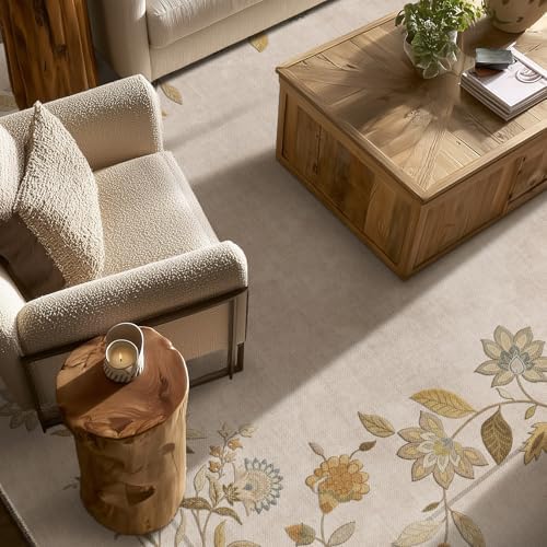 Washable Living Room Area Rug: 10x12 Large Rugs for Bedroom Non Slip Carpet