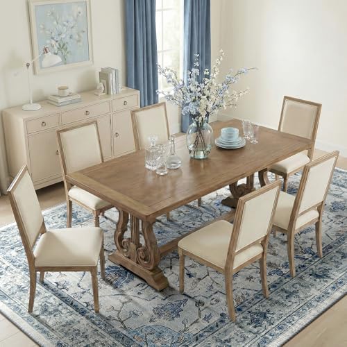 RELEANY Washable Area Rug, 8'x10', Blue/White/Gray