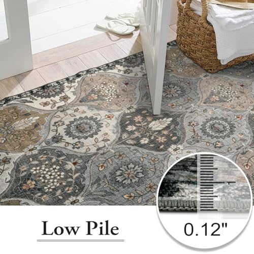 Lahome Moroccan Washable Living Room Rug, 5x8 Rugs for Bedroom Dining Room