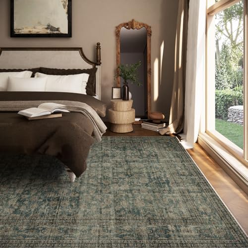 Washable Living Room Area Rug: 8x10 Rugs for Bedroom Non Slip Large Carpet