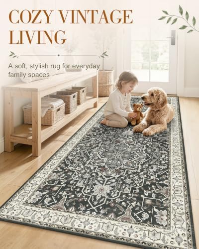 OLANLY 2'6"x12' Washable Runner Rug, Non Slip Carpet for Hallway Kitchen