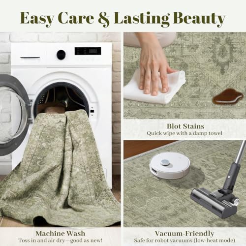 Homemate Washable Rug 6x9 Area Rugs - Vintage Rugs for Living Room