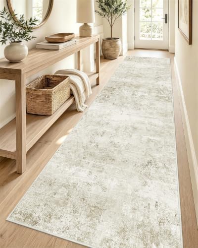 OLANLY 2'6"x12' Washable Runner Rug, Non Slip Carpet for Hallway Kitchen