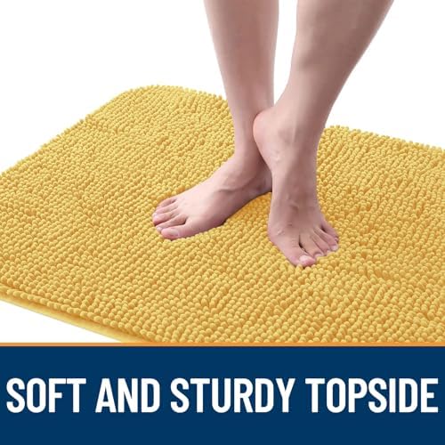 OLANLY Dog Door Mat for Muddy Paws 54x24, Super Absorbent Chenille Mud Mat