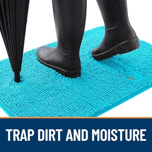 OLANLY Dog Door Mat for Muddy Paws 70x24, Super Absorbent Chenille Mud Mat