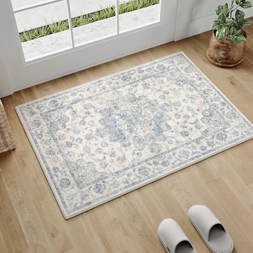 2x3 Blue Neutral Area Rug