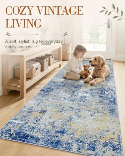 OLANLY 3x5 Washable Accent Rug, Soft Non Slip Carpet for Entryway Bedside