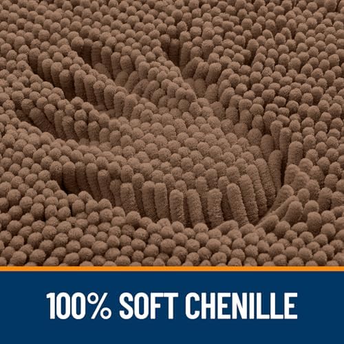 OLANLY Large Bathroom Rugs 40x32, Extra Soft Absorbent Chenille Bath Rugs