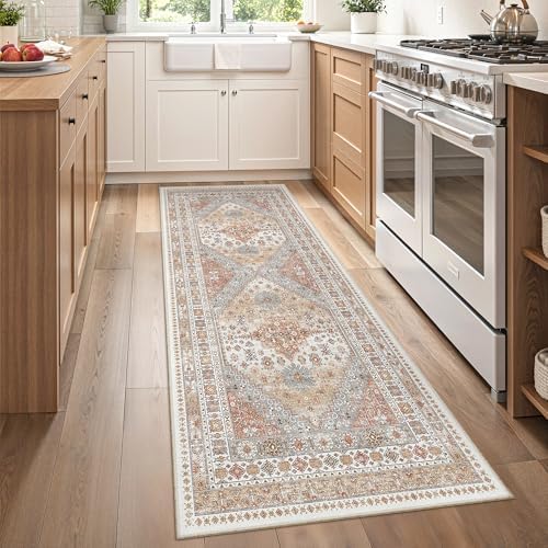 zesthome 2x5 Rug Runners for Hallways Non Slip,Kitchen Rugs,Orange