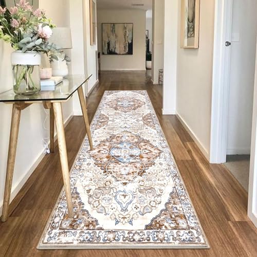 HEBE Hallway Runner Rug 2'8''x8', Washable Non Slip Kitchen Rug Runner