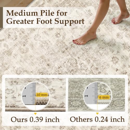 6x9 Beige Neutral Area Rug