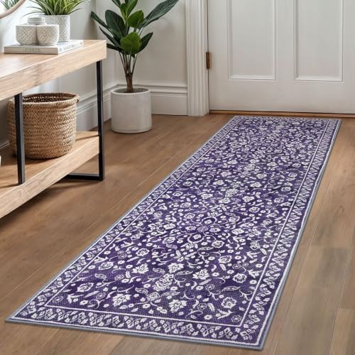 Washable Vintage 2x6 Runner Rug Non Slip Runners for Hallway