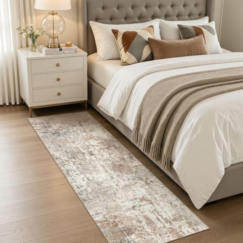 LOONGRUG Runner Rug 2x6 Washable Non-Slip Kitchen Neutral Modern Rug
