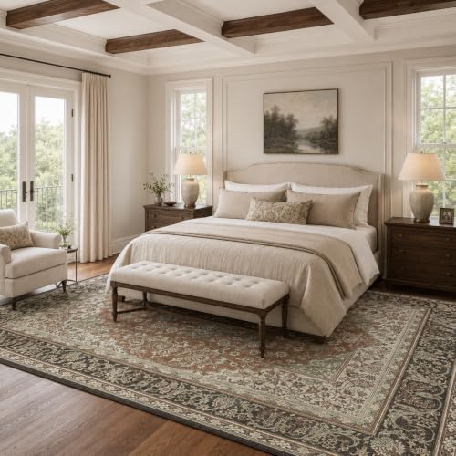8x10 Area Rug Vintage Washable Rugs for Living Room Bedroom Nursery