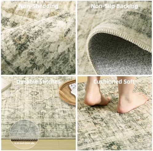 Hallway Runner Rug Non Slip: 2'6"x8' Washable Kitchen Rugs Carpet Runner