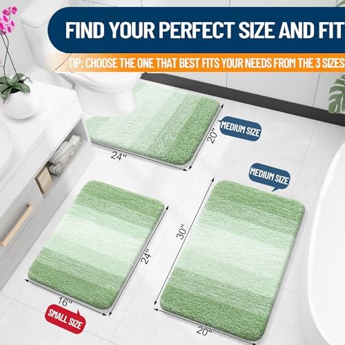 OLANLY Bathroom Runner Rug 40x24, Extra Soft Absorbent Microfiber Bath Rugs
