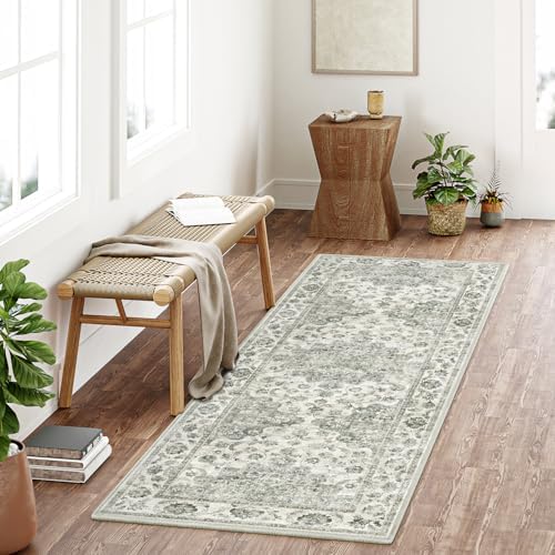 2x6 Green Neutral Runner Rug
