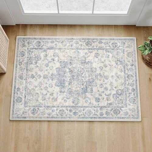 2x3 Blue Neutral Area Rug