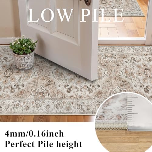 Washable Hallway Runner Rug 2x6: Non Slip Runner Rugs with Rubber Backing