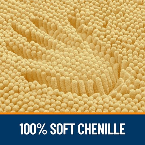 OLANLY Bathroom Runner Rugs 45x27, Extra Soft Absorbent Chenille Bath Rugs