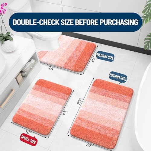 OLANLY Large Bathroom Rugs 50x30, Extra Soft Absorbent Microfiber Bath Rugs