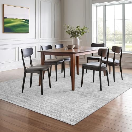 Valenrug 8x10 Area Rugs for Living Room, Large Washable Rug Non Slip Grey