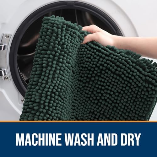 OLANLY Dog Door Mat for Muddy Paws 70x46, Super Absorbent Chenille Mud Mat