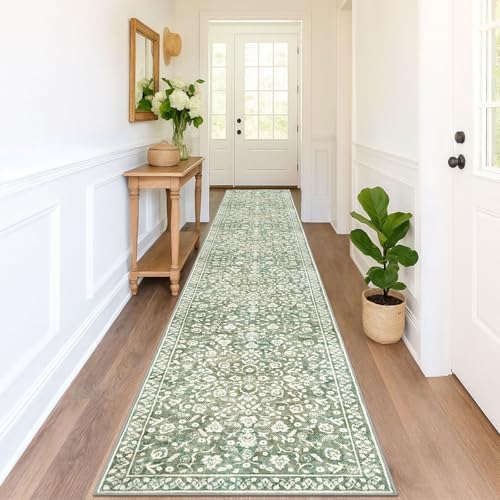 Vintage Washable Runners for Hallway 3x18 Runner Rug Non Slip