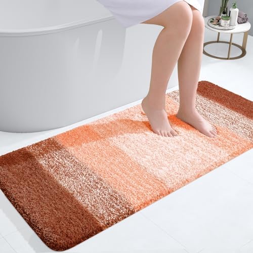 OLANLY Bathroom Runner Rug 44x20, Extra Soft Absorbent Microfiber Bath Rugs